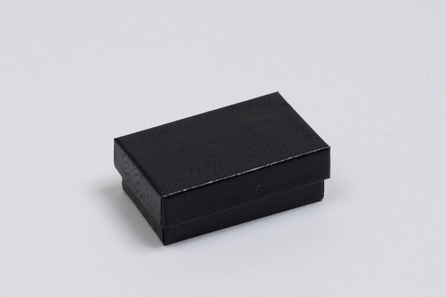 (#21) 2-1/2 x 1-1/2 x 7/8 BLACK SWIRL JEWELRY BOXES