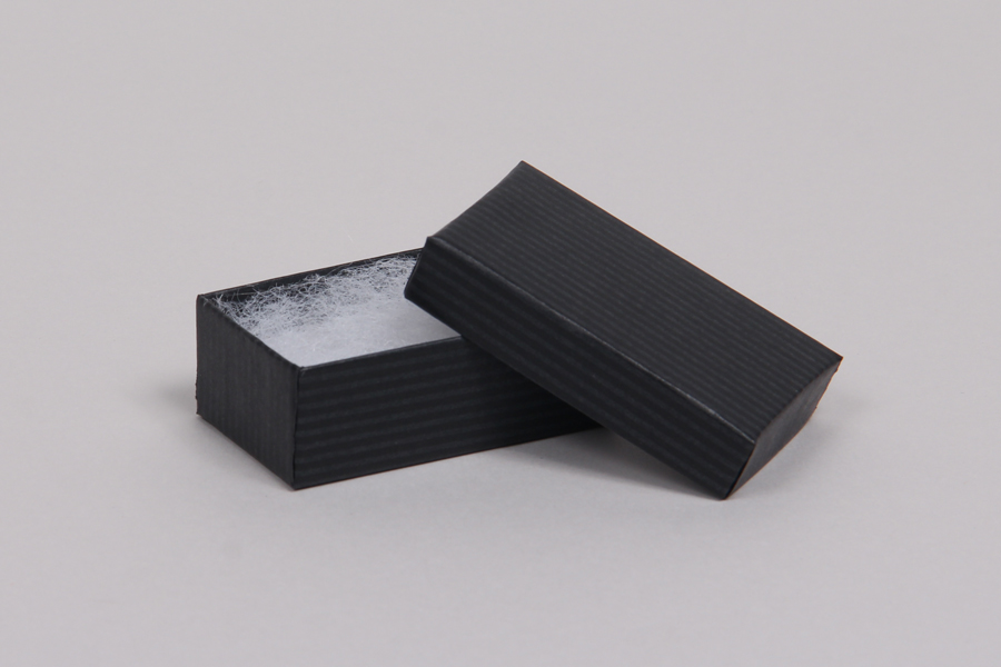 (#21) 2-1/2 x 1-1/2 x 7/8 BLACK PINSTRIPE JEWELRY BOXES