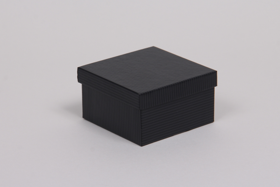 (#34) 3-1/2 x 3-1/2 x 2  BLACK PINSTRIPE JEWELRY BOXES