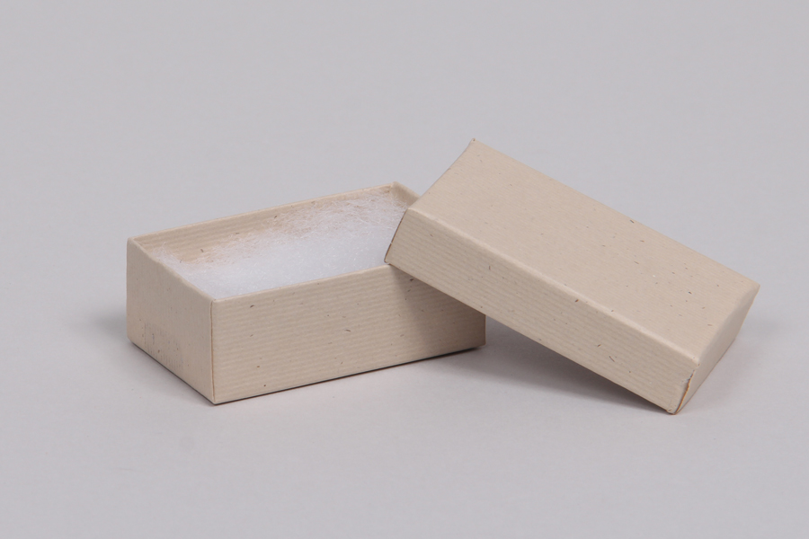 (#21) 2-1/2 x 1-1/2 x 7/8  OATMEAL GROOVE JEWELRY BOXES