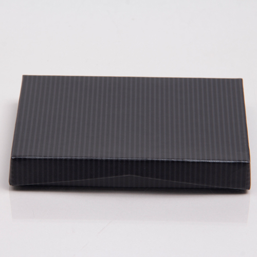 4-5/8 x 3-3/8 x 5/8 BLACK TIE GIFT CARD BOX WITH SILVER POP-UP INSERT