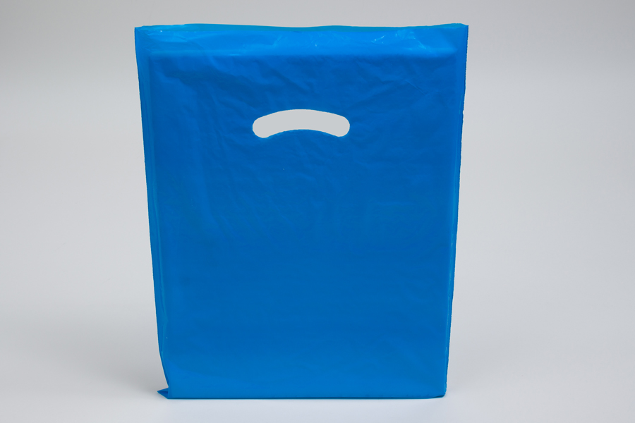 12 x 15 DARK BLUE SUPER GLOSS PLASTIC BAGS - 1.25 mil