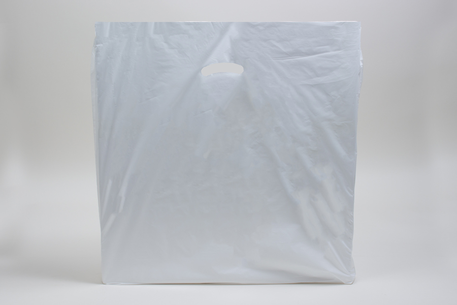 24 x 24 x 5 WHITE SUPER GLOSS PLASTIC BAGS