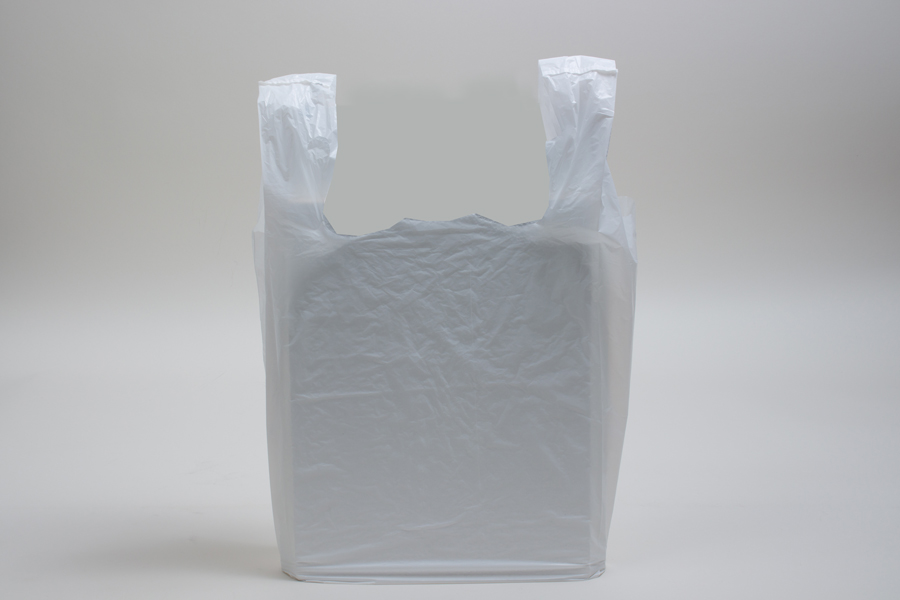 Blue Wholesale Plastic T-Shirt Shopping Bags - Small