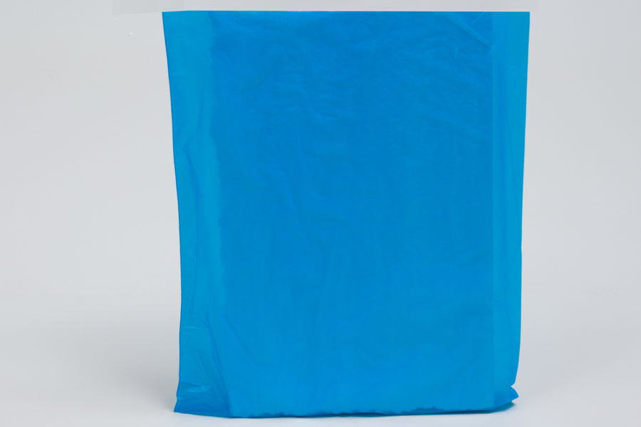 6.5 x 9.5 DARK BLUE SATIN HIGH DENSITY PLASTIC BAGS - 0.55 mil