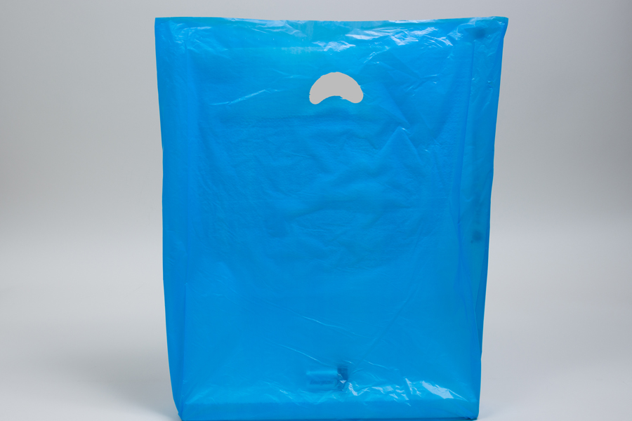 13 x 3 x 21 DARK BLUE SATIN HIGH DENSITY PLASTIC BAGS