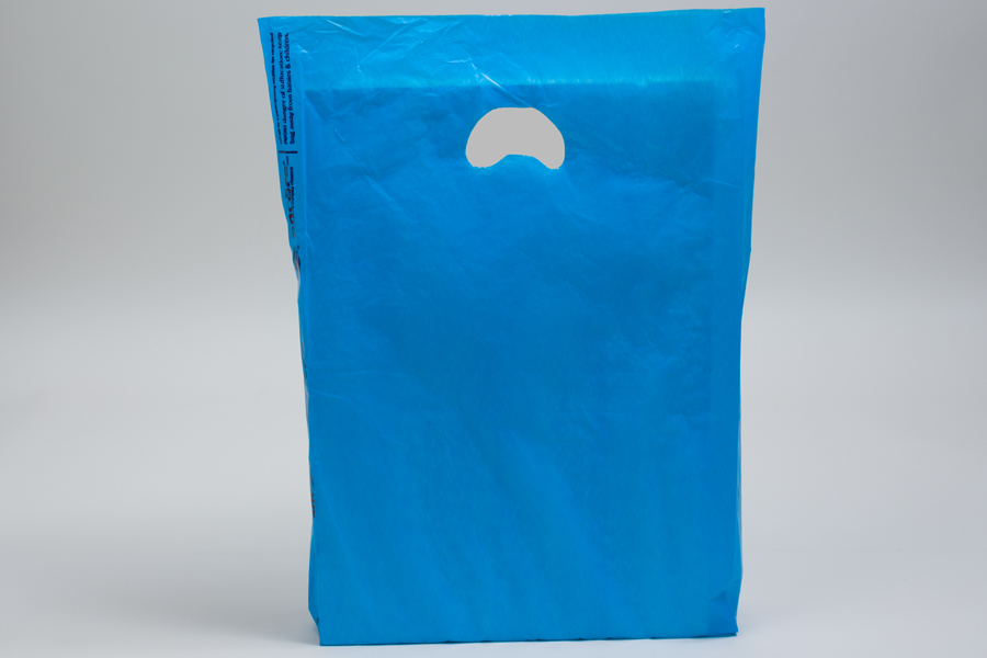 16 x 4 x 24 DARK BLUE SATIN HIGH DENSITY PLASTIC BAGS - 0.75 mil