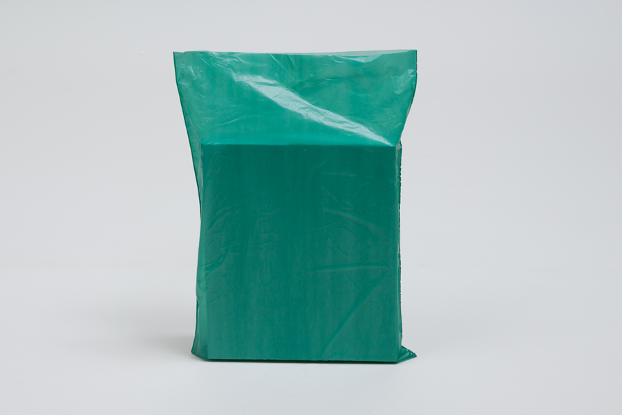 6.5 x 9.5 DARK GREEN SATIN HIGH DENSITY PLASTIC BAGS