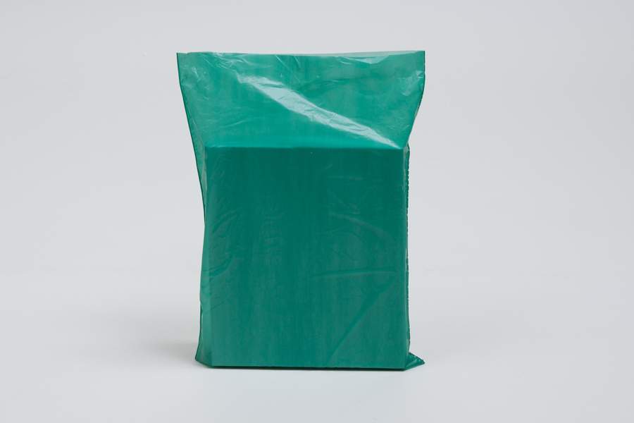 6.5 x 9.5 DARK GREEN SATIN HIGH DENSITY PLASTIC BAGS - 0.55 mil