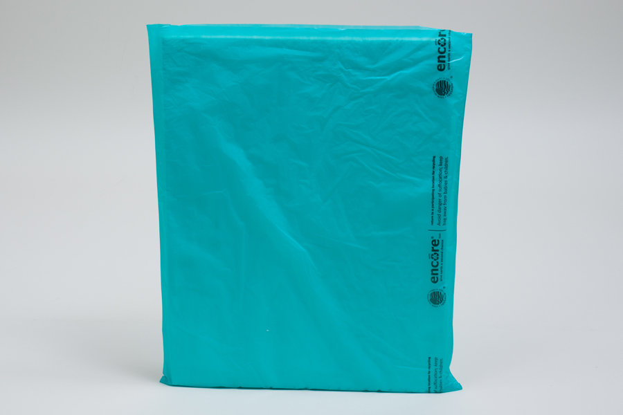 8.5 x 11 TEAL SATIN HIGH DENSITY PLASTIC BAGS - 0.60 mil