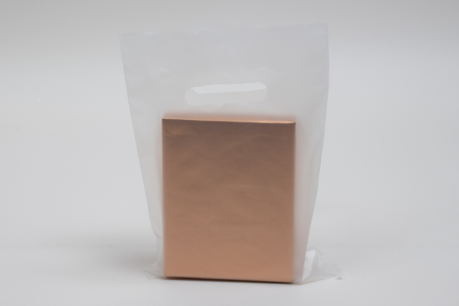 9 x 12 CLEAR FROSTED PLASTIC MERCHANDISE BAGS - 2.25 mil