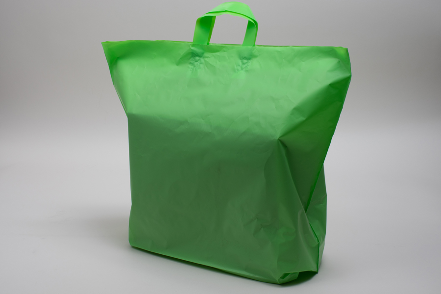 BABCOR Packaging: Purple Plastic Ameritote Shopping Bags w. Soft