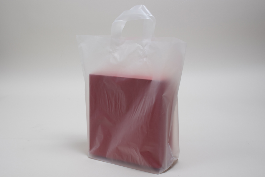 BABCOR Packaging: Hot Pink Plastic Ameritote Shopping Bags w. Soft Loop  Handle - 16 x 6 x 15 in.