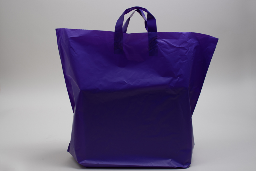 Frosted Plastic Ameritote Bags - Soft Loop Handles