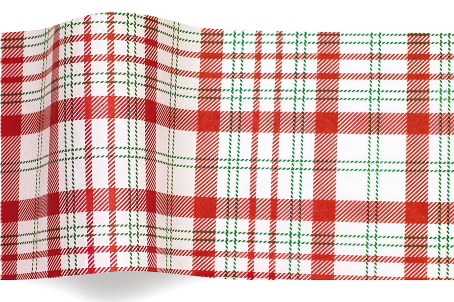 20 x 30 SATINWRAP TISSUE PAPER - PERFECTLY PLAID