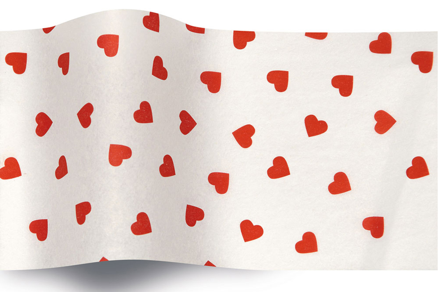 20 x 30 SATINWRAP TISSUE PAPER -  CONTEMP. HEARTS