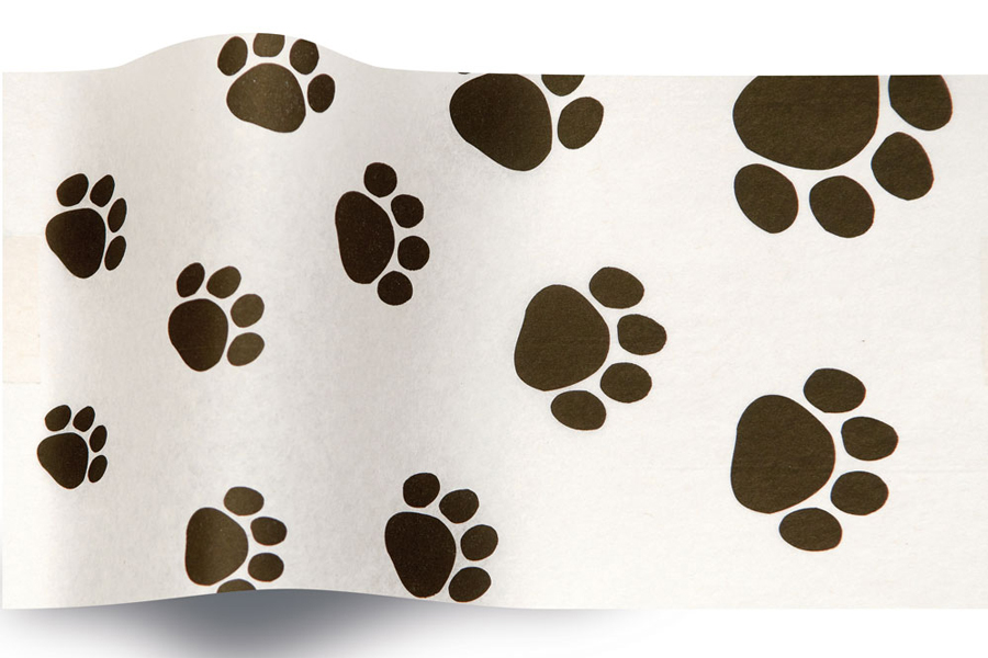 20 x 30 SATINWRAP TISSUE PAPER - PUPPY PAWS