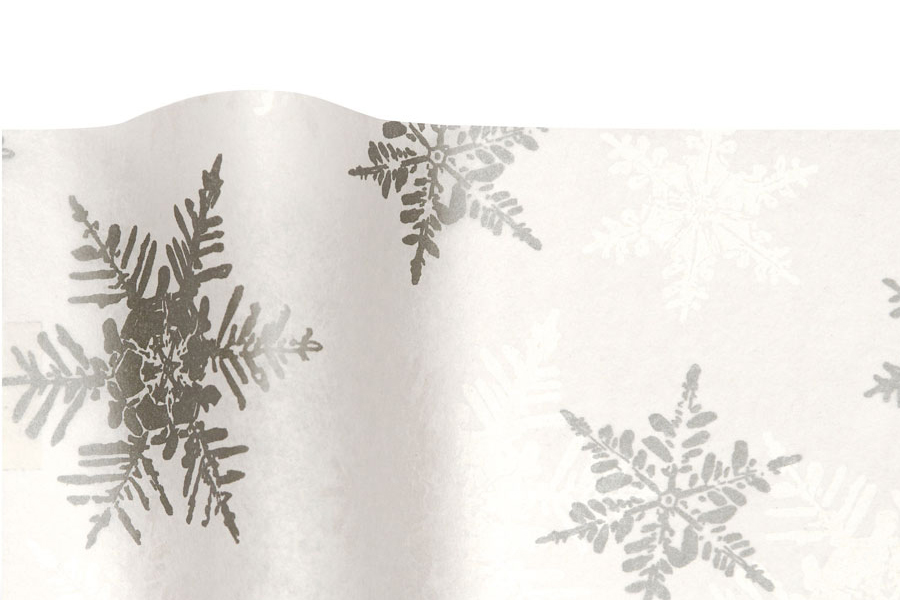 20 x 30 SATINWRAP TISSUE PAPER -  PEARL/SILVER SNOW