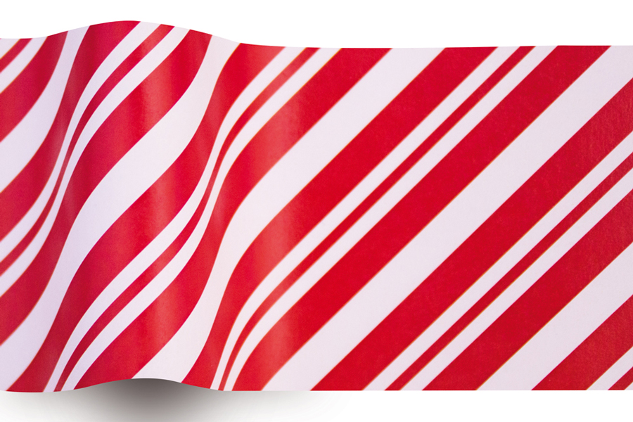 20 x 30 SATINWRAP TISSUE PAPER - PEPPERMINT STRIPE