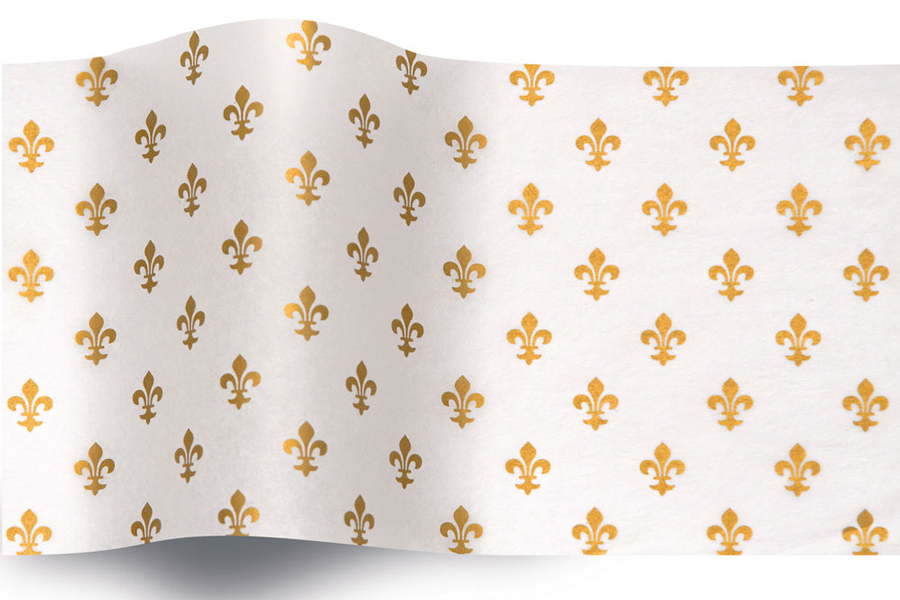 20 x 30 SATINWRAP TISSUE PAPER - FLEUR DE LIS