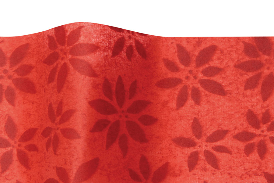 20X30 TISSUE RED POINTSETTIA WM