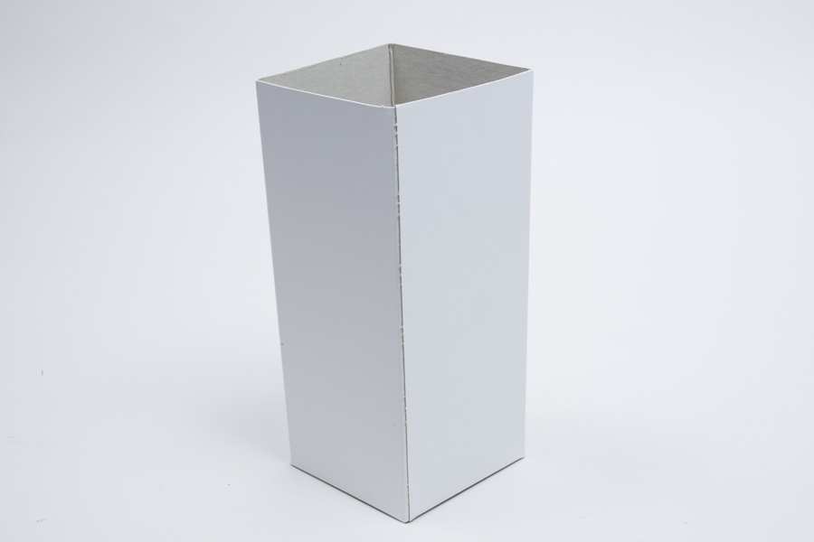 4 x 4 x 9 WHITE GLOSS HI-WALL GIFT BOX BASES *LIDS SOLD SEPARATELY*