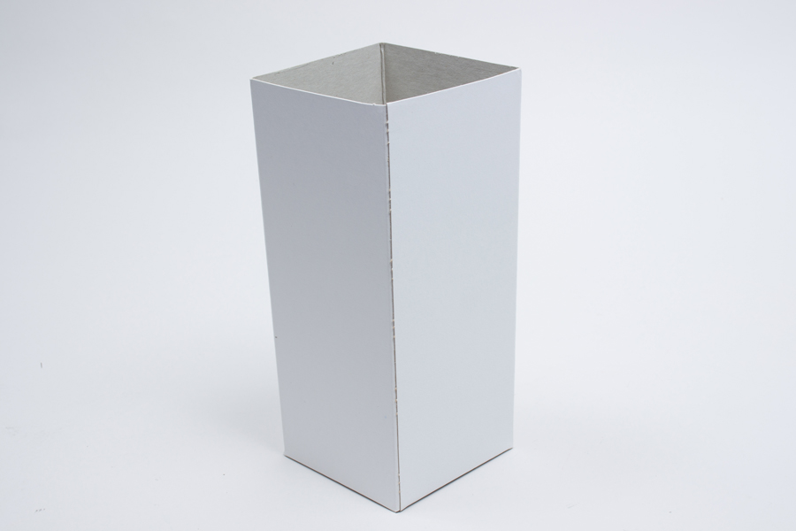 4 x 4 x 9 WHITE GLOSS HI-WALL GIFT BOX BASES *LIDS SOLD SEPARATELY*