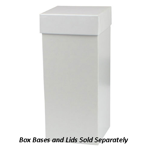4 x 4 x 9 WHITE GLOSS HI-WALL GIFT BOX BASES *LIDS SOLD SEPARATELY*