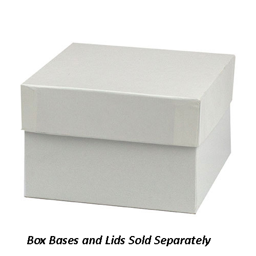 5x5x3 White Gloss Hi-Wall Folding Gift Boxes *Lids Sold Separately*