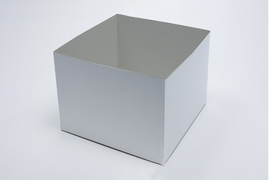 14 x 14 x 9 WHITE GLOSS HI-WALL GIFT BOX BASES *LIDS SOLD SEPARATELY*