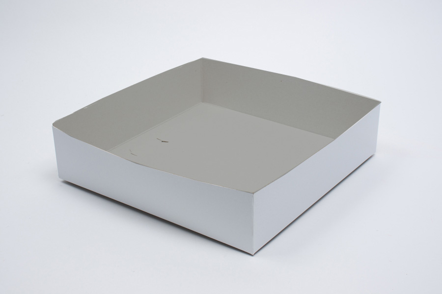 14 x 14 x 3 WHITE GLOSS HI-WALL GIFT BOX BASES *LIDS SOLD SEPARATELY*