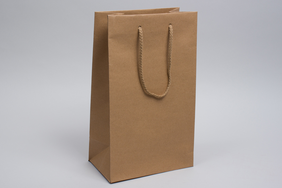 8 X 4.75 X 13.5 NATURAL KRAFT EUROTOTE SHOPPING BAGS