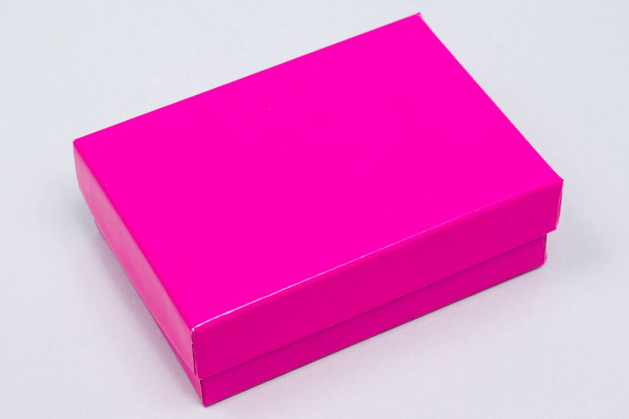 (#32) 3-1/16 X 2-1/8 X 1 GLOSS FUCHSIA JEWELRY BOXES