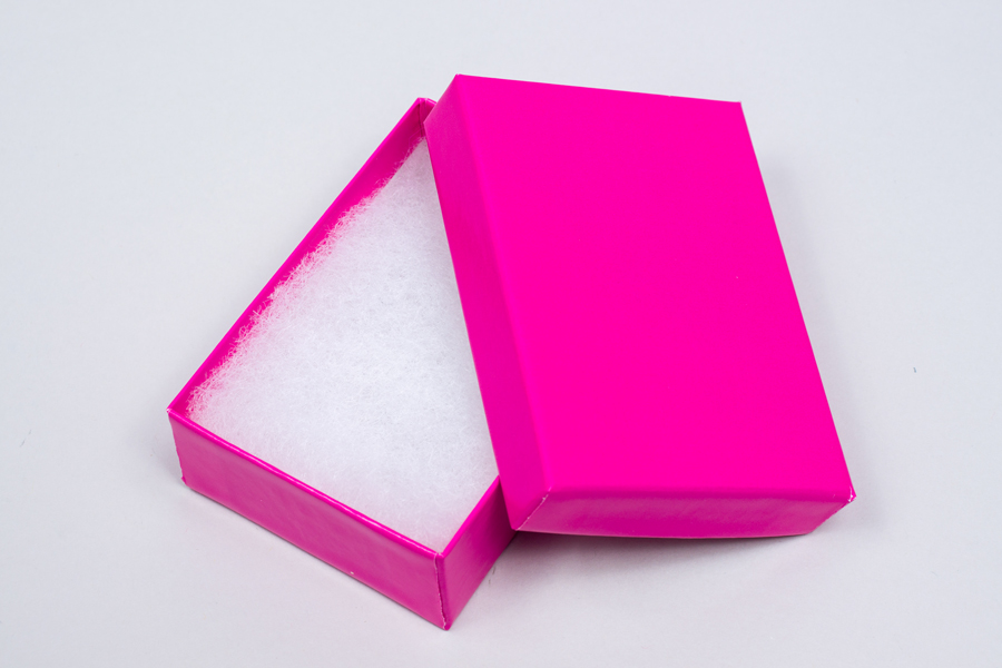 (#32) 3-1/16 X 2-1/8 X 1 GLOSS FUCHSIA JEWELRY BOXES