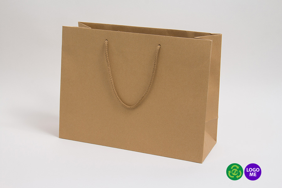 16 x 6 x 12 NATURAL KRAFT EUROTOTE SHOPPING BAGS