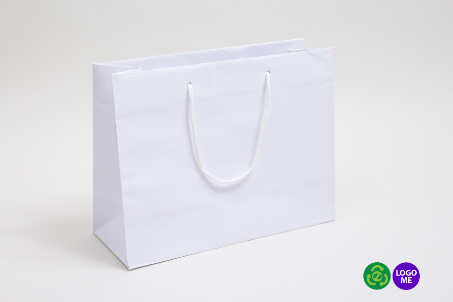 13 x 5 x 10 WHITE KRAFT EUROTOTE SHOPPING BAGS