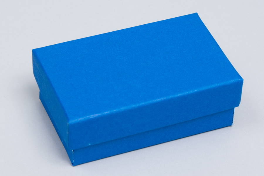(#21) 2-1/2 X 1-1/2 X 7/8 MATTE COBALT BLUE JEWELRY BOXES
