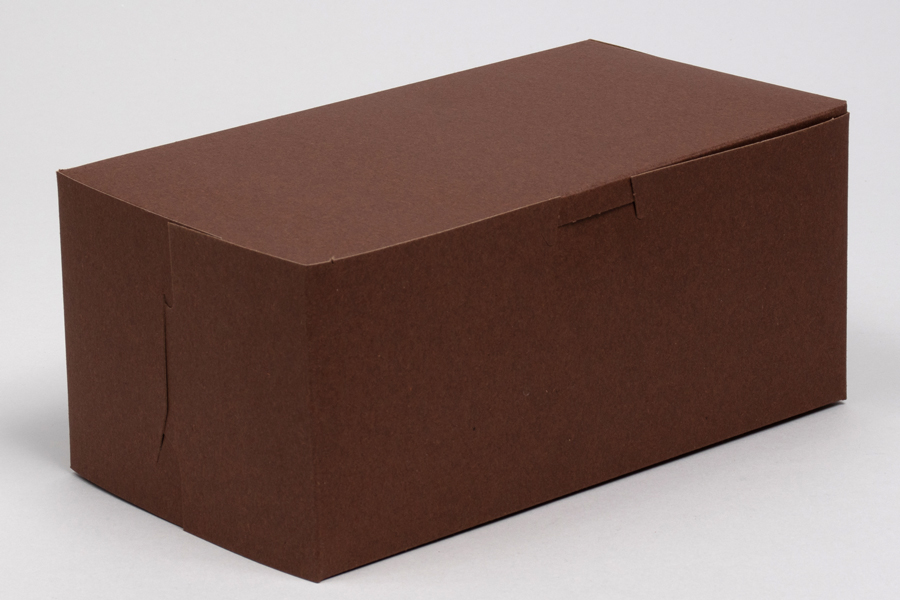 8 x 5-1/2 x 4 CHOCOLATE ONE-PIECE BAKERY BOXES