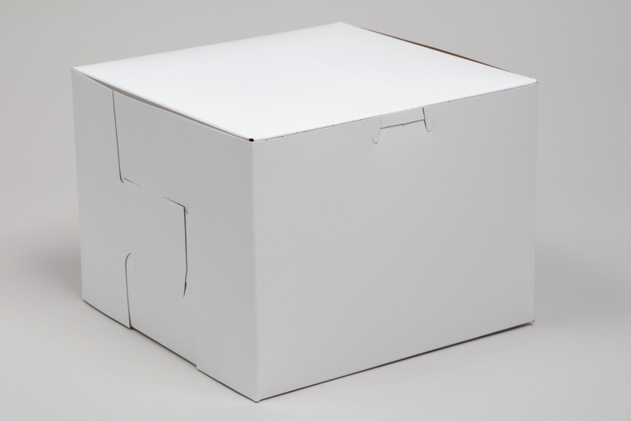 8 x 8 x 6  WHITE ONE-PIECE BAKERY BOXES