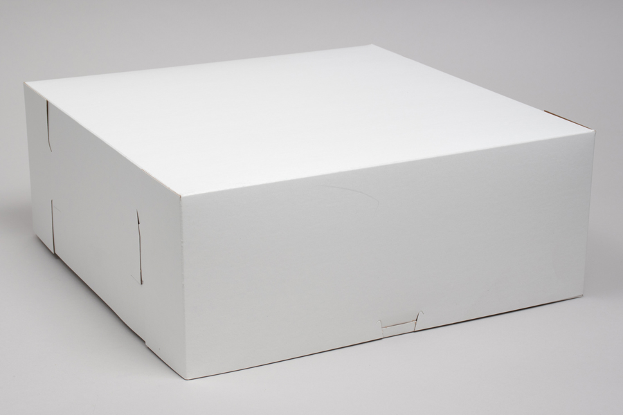 13 x 9 x 3.25 WHITE ONE-PIECE BAKERY BOXES