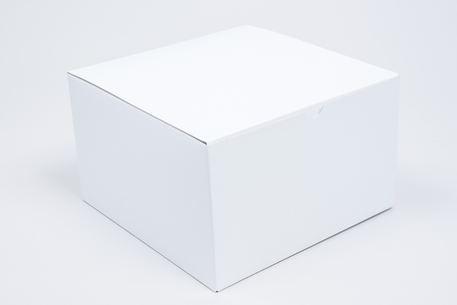9 x 9 x 5.5 WHITE GLOSS TUCK-TOP GIFT BOXES