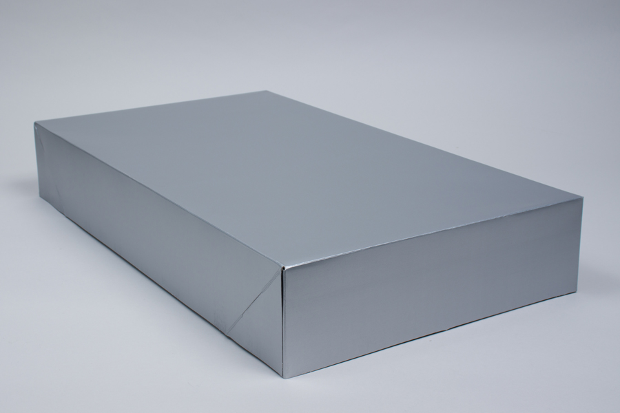 24 x 14 x 4 SILVER GLOSS APPAREL BOX