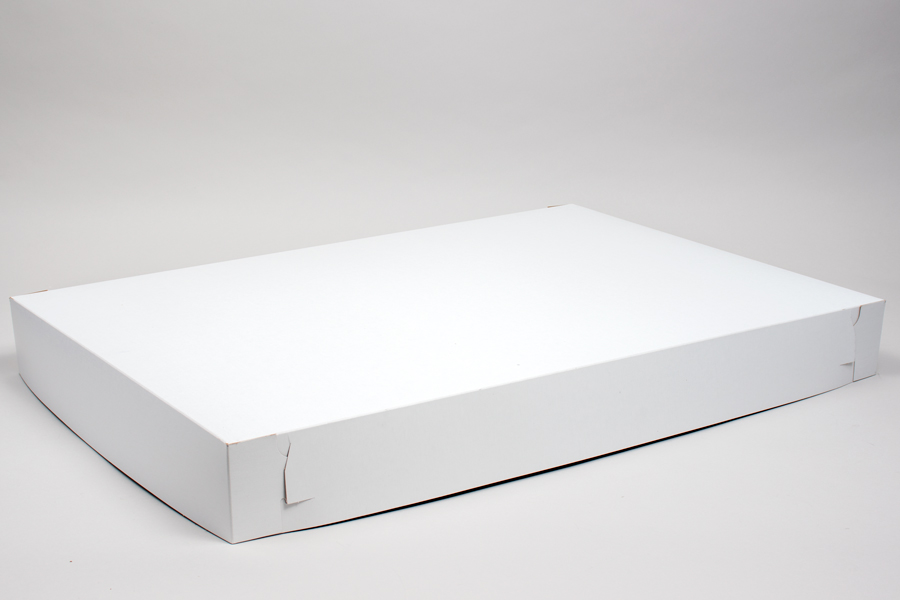 27-1/2 x 19 x 3 FULL SHEET WHITE ONE-PIECE BAKERY BOXES