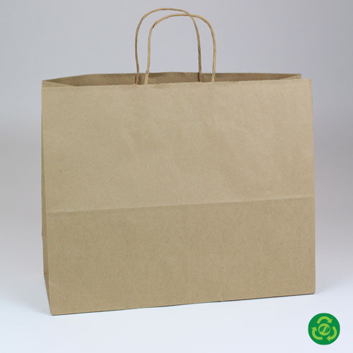 Paper Shopping Bags 200 Kraft Gift Merchandise 16” x 6 x 19” H Recycled Retail 