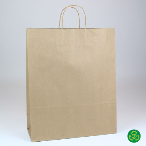 Paper shopping bag with cleaning household products on whi…