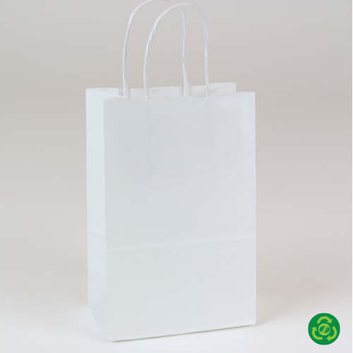 Size Black Party Paper Carrier Bags with Twisted Paper Handles 20 x 18 x 8 