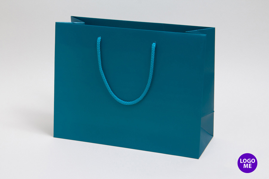13 x 5 x 10 MATTE CARIBBEAN BLUE EUROTOTE SHOPPING BAGS ***LIMITED AVAILABILITY***