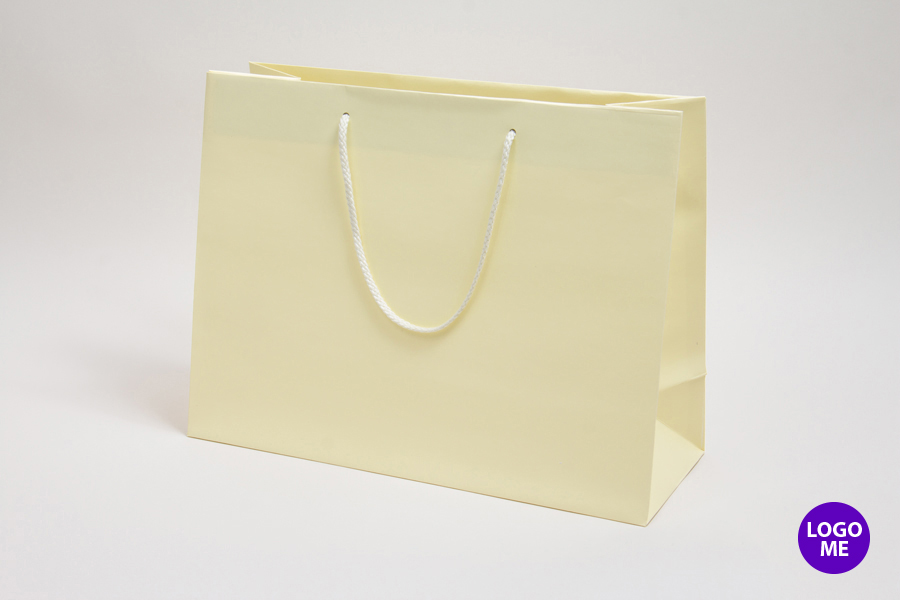 16 x 6 x 12 MATTE IVORY EUROTOTE SHOPPING BAGS ***LIMITED AVAILABILITY***