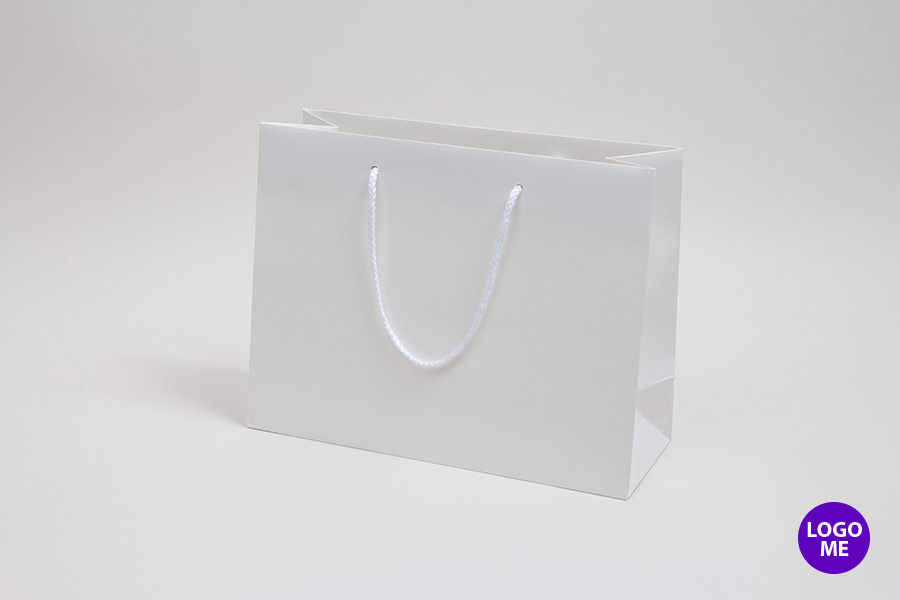 13 x 5 x 10 MATTE WHITE EUROTOTE SHOPPING BAGS