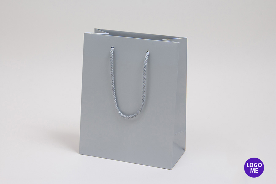 8 x 4 x 10 MATTE PLATINUM EUROTOTE SHOPPING BAGS